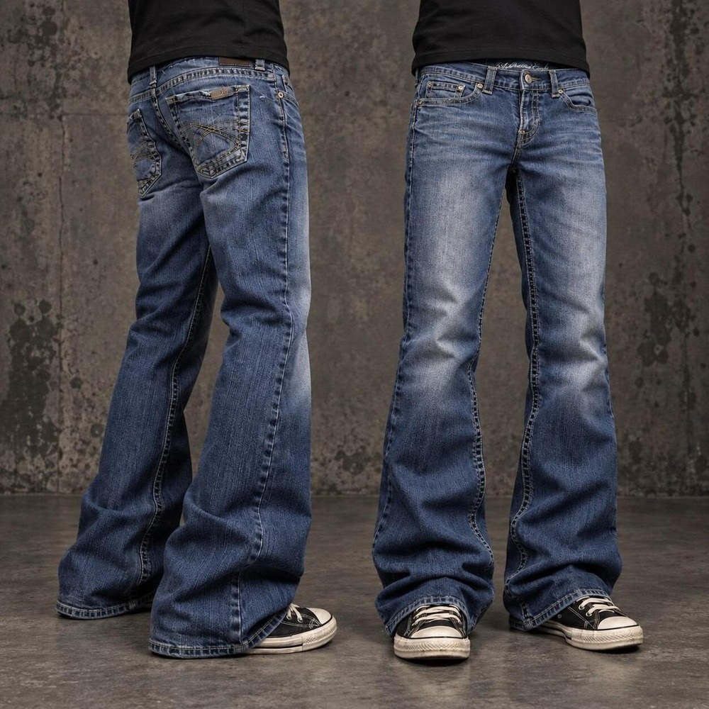 30x30 Blue Flared Bootcut Jeans Y2K Indie 2000s Vintage